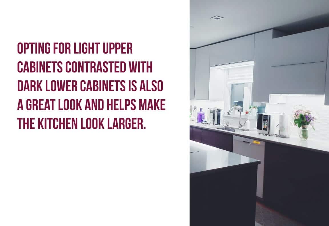 opting for light upper cabinets opting for light upper cabinets