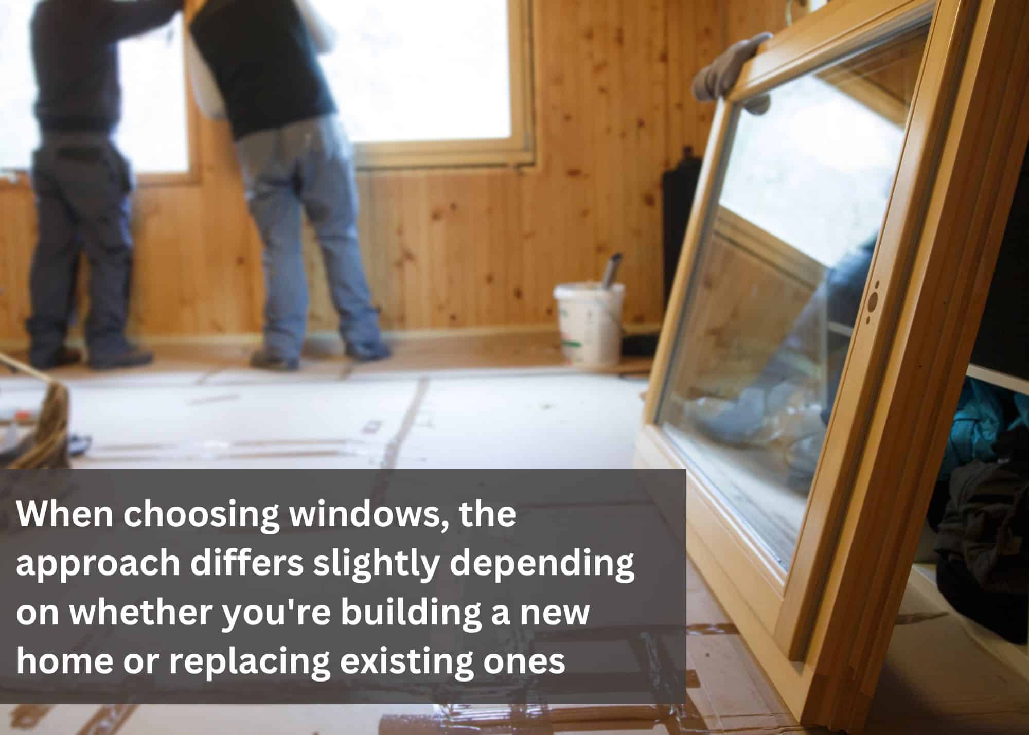 have a good approach when choosing windows
