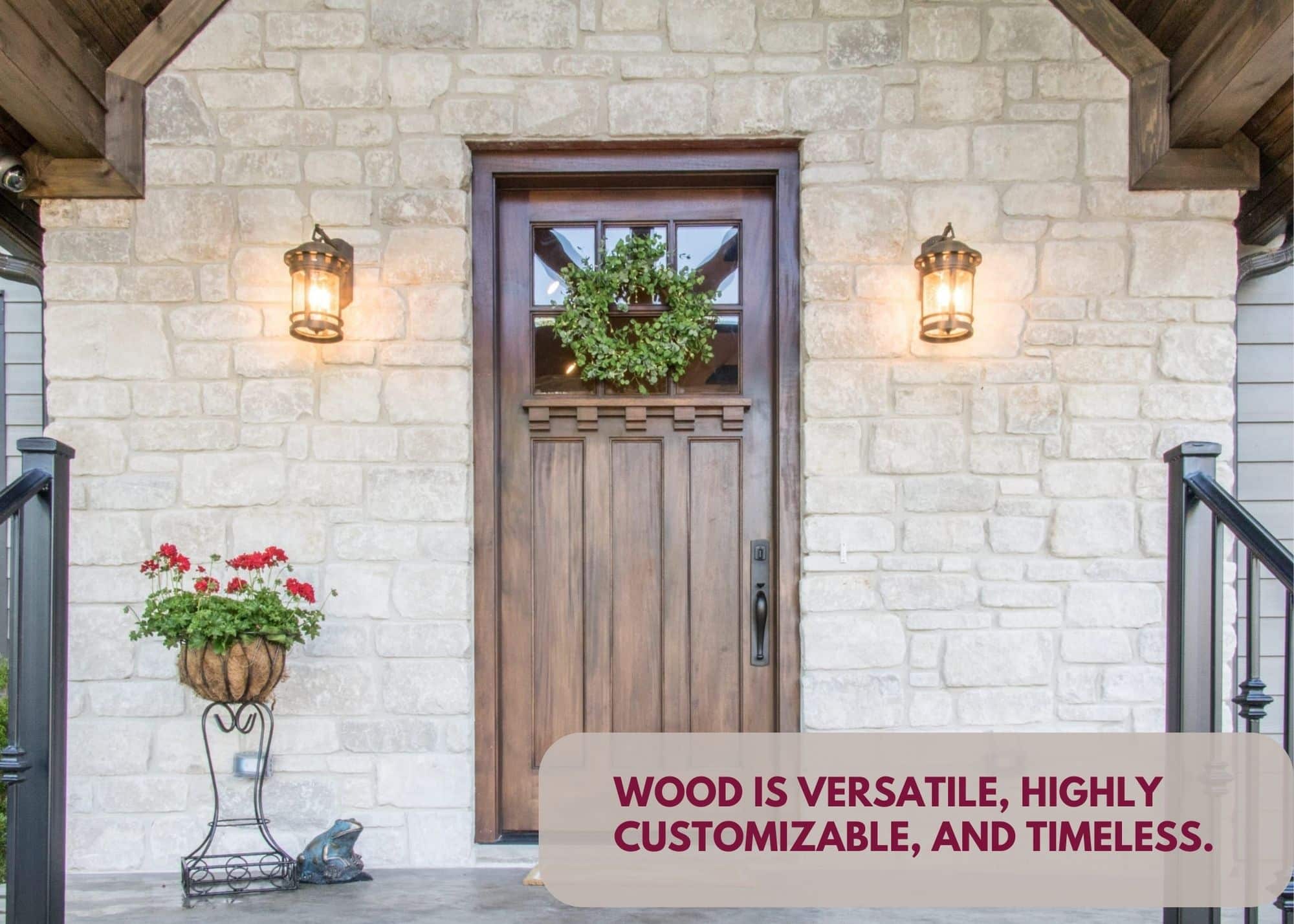 wood entry doors are versatile